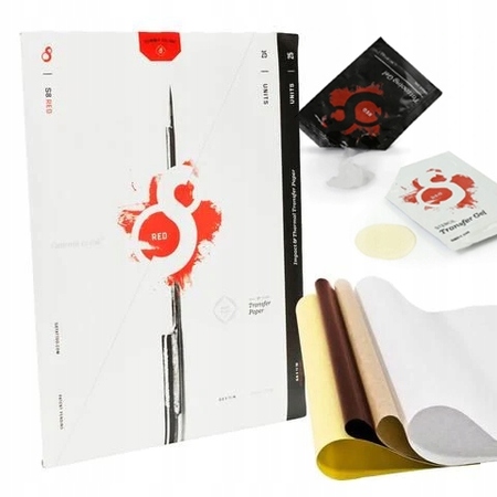 MINI ZESTAW DO TRANSFERU WZORU - S8: Red Stencil Kit (1)